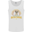 A Boston Terrier Dog Mens Vest Tank Top White