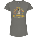 A Boston Terrier Dog Womens Petite Cut T-Shirt Charcoal