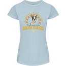 A Boston Terrier Dog Womens Petite Cut T-Shirt Light Blue