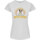 A Boston Terrier Dog Womens Petite Cut T-Shirt White