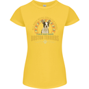 A Boston Terrier Dog Womens Petite Cut T-Shirt Yellow