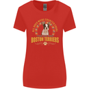 A Boston Terrier Dog Womens Wider Cut T-Shirt Red