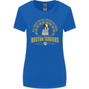 A Boston Terrier Dog Womens Wider Cut T-Shirt Royal Blue