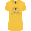 A Boston Terrier Dog Womens Wider Cut T-Shirt Yellow