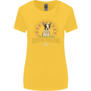 A Boston Terrier Dog Womens Wider Cut T-Shirt Yellow