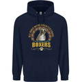 A Boxer Dog Childrens Kids Hoodie Navy Blue