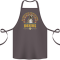 A Boxer Dog Cotton Apron 100% Organic Dark Grey