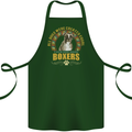 A Boxer Dog Cotton Apron 100% Organic Forest Green