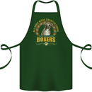 A Boxer Dog Cotton Apron 100% Organic Forest Green