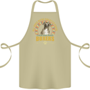 A Boxer Dog Cotton Apron 100% Organic Khaki
