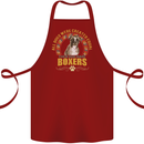 A Boxer Dog Cotton Apron 100% Organic Maroon