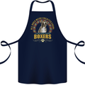 A Boxer Dog Cotton Apron 100% Organic Navy Blue