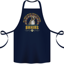 A Boxer Dog Cotton Apron 100% Organic Navy Blue