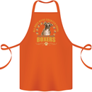 A Boxer Dog Cotton Apron 100% Organic Orange
