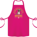 A Boxer Dog Cotton Apron 100% Organic Pink