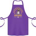 A Boxer Dog Cotton Apron 100% Organic Purple