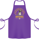 A Boxer Dog Cotton Apron 100% Organic Purple