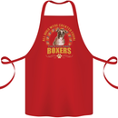 A Boxer Dog Cotton Apron 100% Organic Red