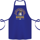A Boxer Dog Cotton Apron 100% Organic Royal Blue