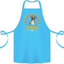 A Boxer Dog Cotton Apron 100% Organic Turquoise