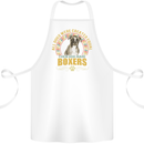 A Boxer Dog Cotton Apron 100% Organic White