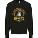 A Boxer Dog Kids Sweatshirt Jumper Black
