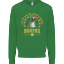 A Boxer Dog Kids Sweatshirt Jumper Irish Green