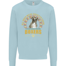 A Boxer Dog Kids Sweatshirt Jumper Light Blue