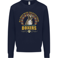 A Boxer Dog Kids Sweatshirt Jumper Navy Blue