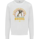 A Boxer Dog Kids Sweatshirt Jumper White