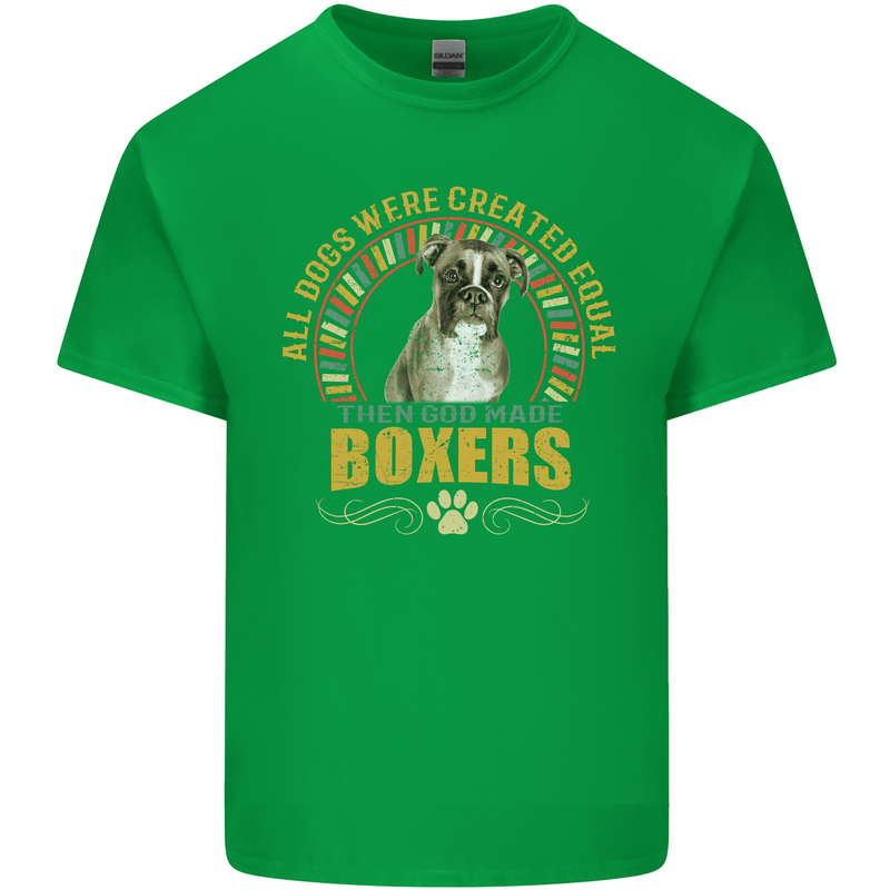 A Boxer Dog Kids T-Shirt Childrens Irish Green