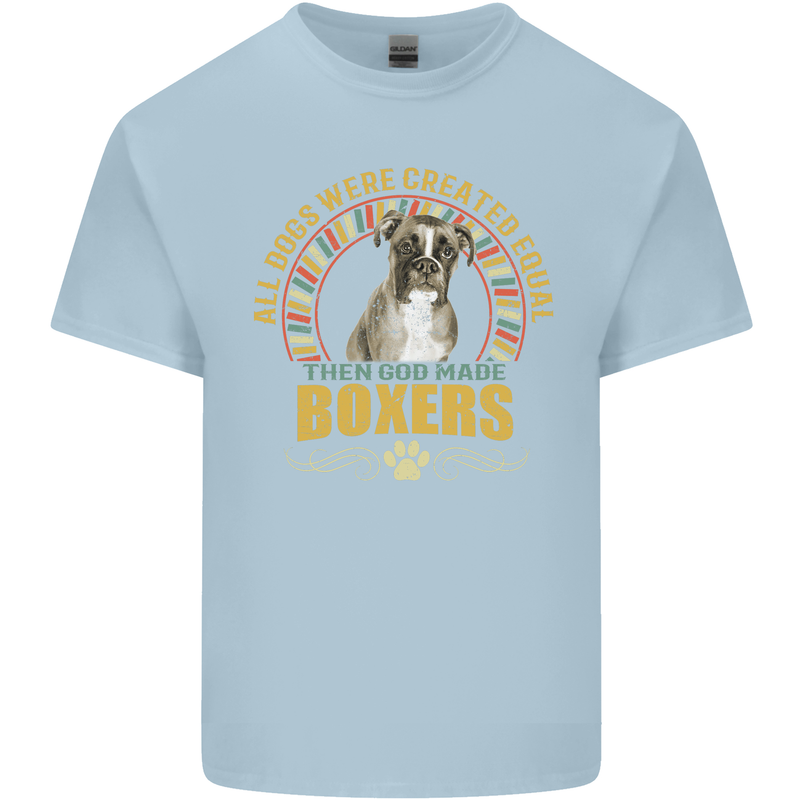 A Boxer Dog Kids T-Shirt Childrens Light Blue
