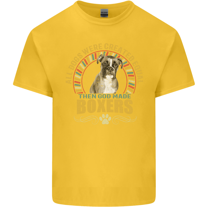 A Boxer Dog Kids T-Shirt Childrens Yellow