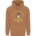 A Boxer Dog Mens 80% Cotton Hoodie Caramel Latte
