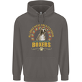 A Boxer Dog Mens 80% Cotton Hoodie Charcoal