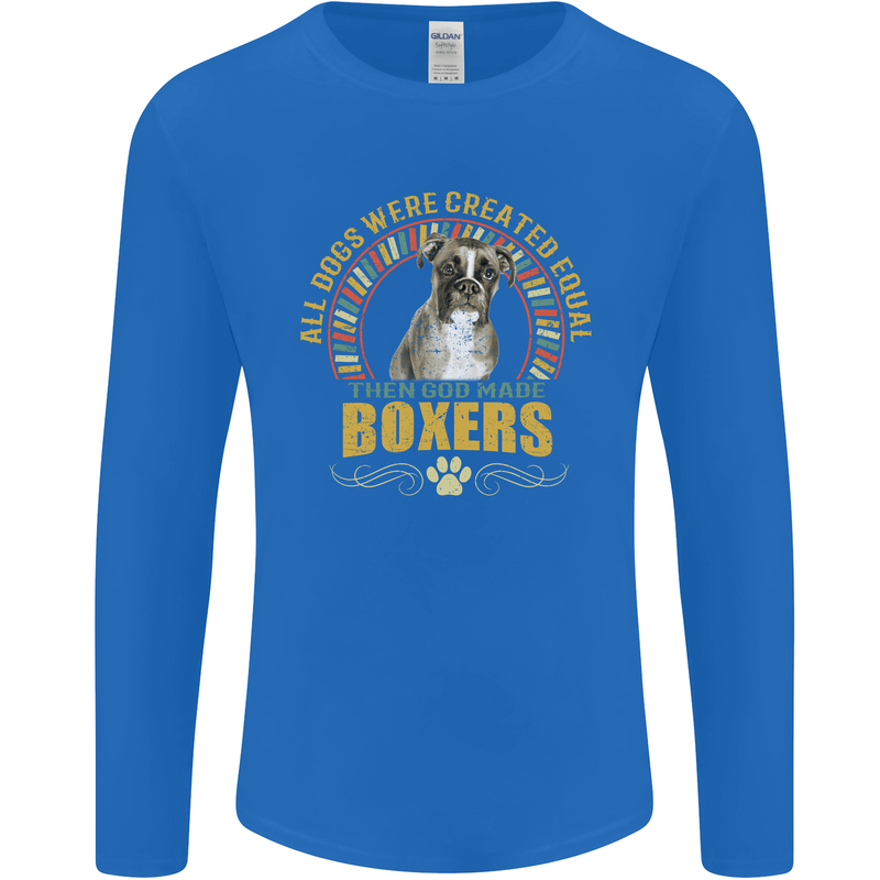 A Boxer Dog Mens Long Sleeve T-Shirt Royal Blue