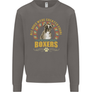 A Boxer Dog Mens Sweatshirt Jumper Charcoal