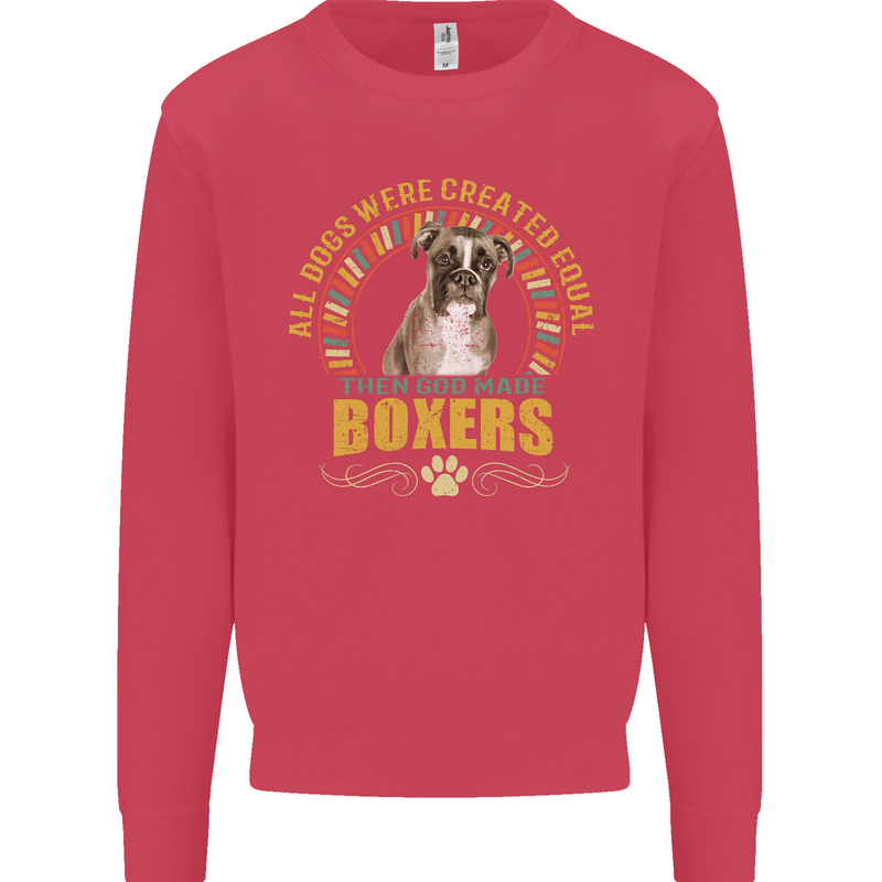 A Boxer Dog Mens Sweatshirt Jumper Heliconia