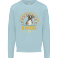 A Boxer Dog Mens Sweatshirt Jumper Light Blue