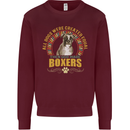 A Boxer Dog Mens Sweatshirt Jumper Maroon