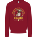 A Boxer Dog Mens Sweatshirt Jumper Red