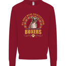 A Boxer Dog Mens Sweatshirt Jumper Red