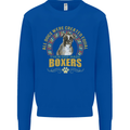 A Boxer Dog Mens Sweatshirt Jumper Royal Blue
