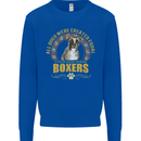 A Boxer Dog Mens Sweatshirt Jumper Royal Blue