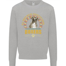 A Boxer Dog Mens Sweatshirt Jumper Sports Grey