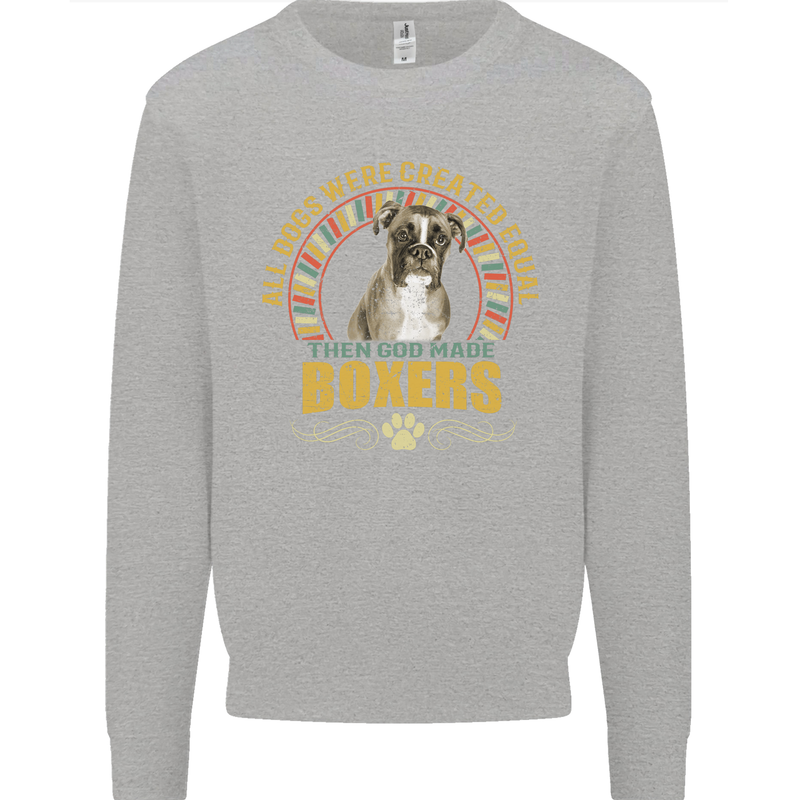 A Boxer Dog Mens Sweatshirt Jumper Sports Grey