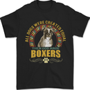 A Boxer Dog Mens T-Shirt 100% Cotton Black