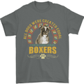 A Boxer Dog Mens T-Shirt 100% Cotton Charcoal