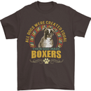 A Boxer Dog Mens T-Shirt 100% Cotton Dark Chocolate