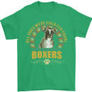 A Boxer Dog Mens T-Shirt 100% Cotton Irish Green